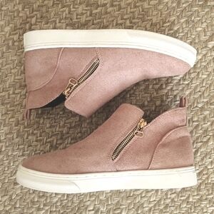No Brand Womens Size Eur 37/US 6.5 Dusty Pink Zip Deck Shoes